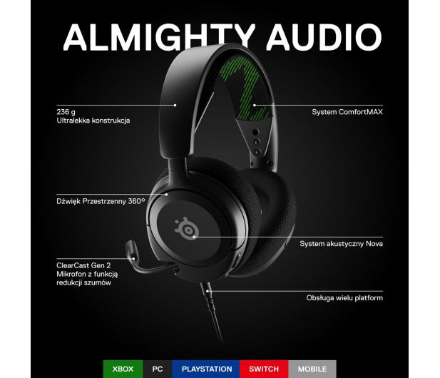 SteelSeries Arctis Nova 1X (Xbox) - 1066001 - zdjęcie 3